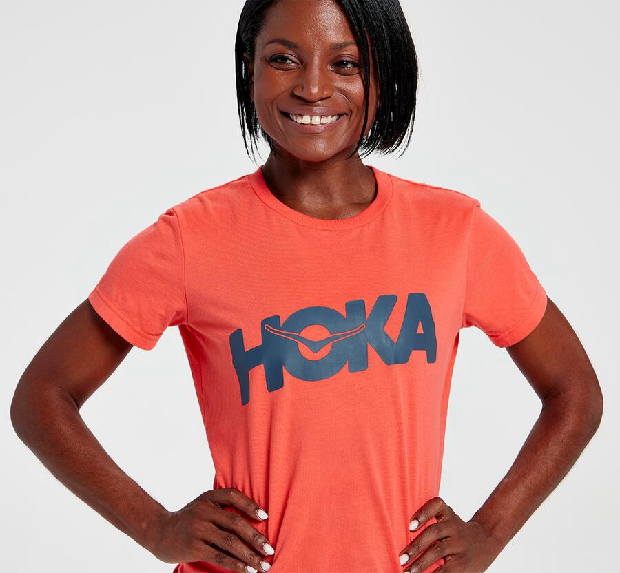 Chemise Hoka One One Brand Femme - Orange - NUM-287315